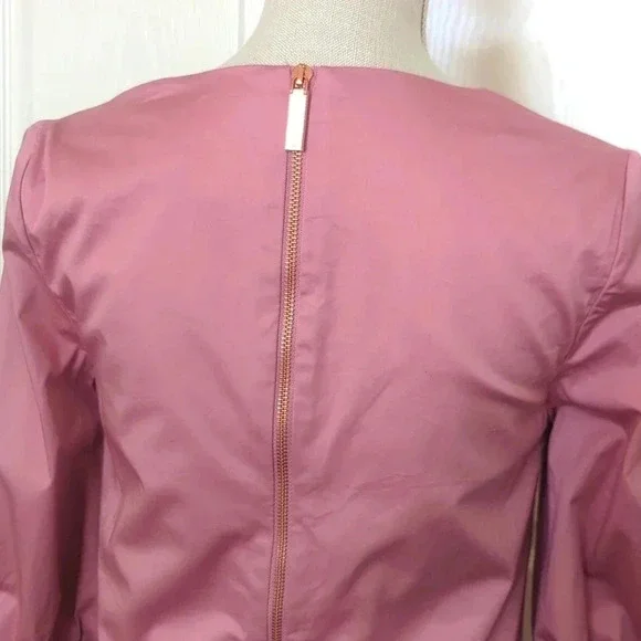 Ted Baker Pink Solyane Oversize Bow Sleeve Dress - Picture 8 of 9